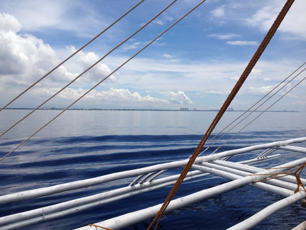 A sailboat on the ocean